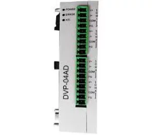 DVP04AD-SL Модуль аналоговых входов (4AI, 16bit)) для левосторонней шины